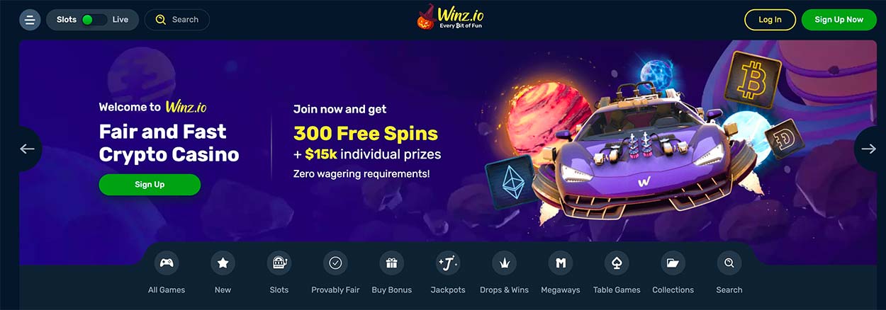 Winz Casino to play online in India.