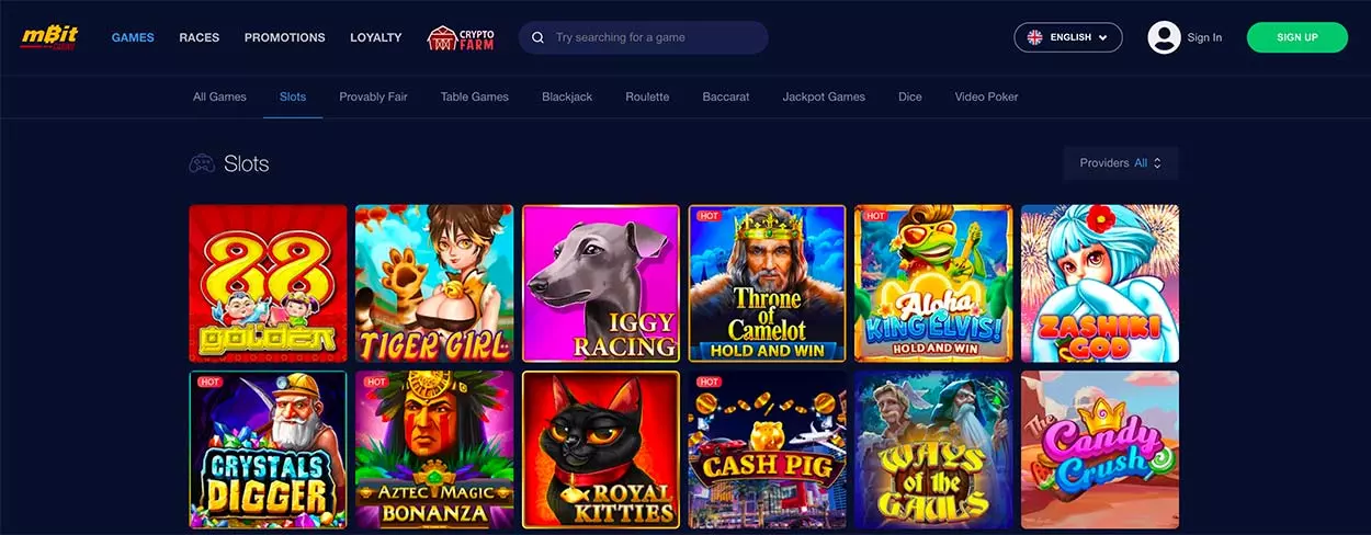 mBit Casino - Slot games for IND