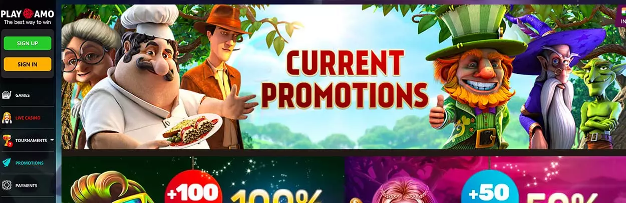 Playamo casino match bonuses for Indians